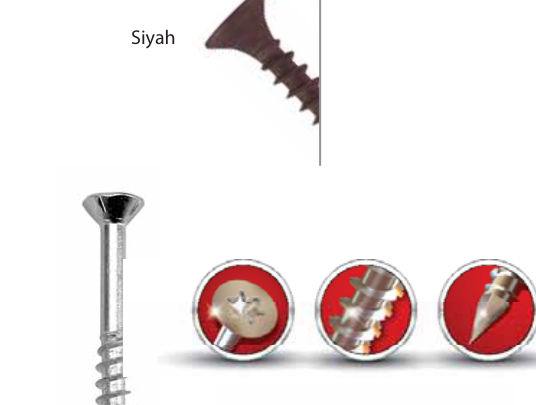 Arkalık Vidası 3,5 x 25 mm